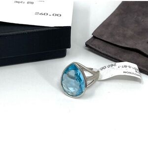 NEW! Dean Davidson Genuine Sterling and blue topaz ring